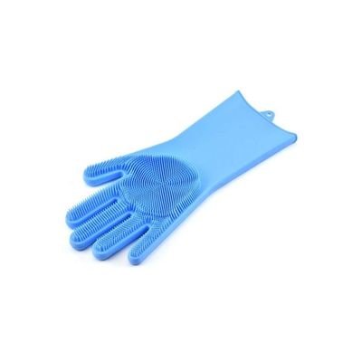 Dishwashing Gloves Scrubber Blue 35.5x16x2centimeter - Image 3
