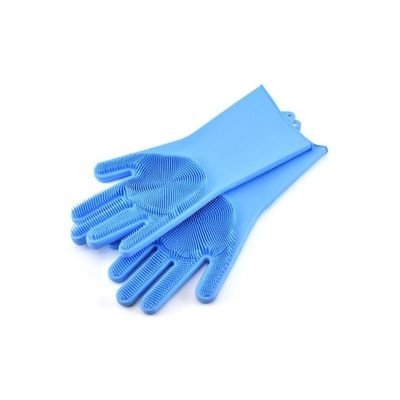 Dishwashing Gloves Scrubber Blue 35.5x16x2centimeter - Image 4