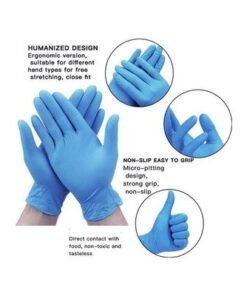 100-Piece Vinyl Disposable Gloves Blue Small