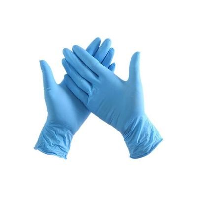 100-Piece Industrial Rubber Gloves Sky Blue M - Image 2