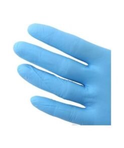 100-Piece Industrial Rubber Gloves Sky Blue M