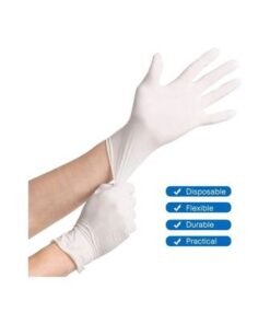 Disposable Latex Gloves White 22x6.80x12centimeter - Image 4