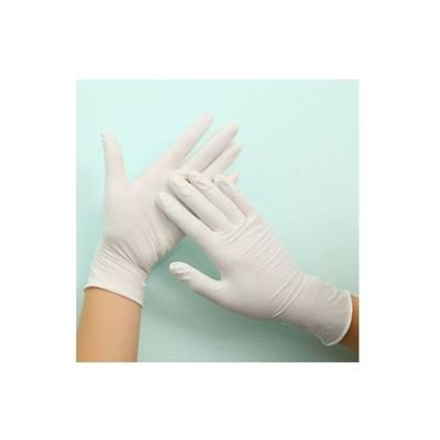 50-Piece Latex Disposable Gloves White L - Image 4