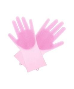 Alternative view of Reusable Waterproof Cleaning Gloves Pink