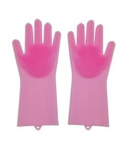 1-Pair Dish Cleaning Gloves Pink 34centimeter