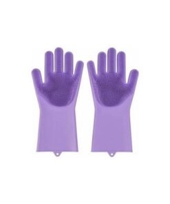 Reusable Diswashing Gloves Purple 34x14.5cm