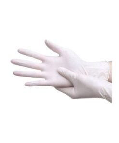 100-Piece Latex Powder Free Gloves White