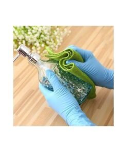 Alternative view of 100-Piece Industrial Rubber Gloves Sky Blue S