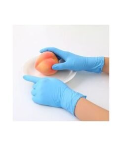 100-Piece Industrial Rubber Gloves Sky Blue S