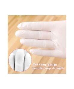 50-Piece Disposable Rubber Gloves White M - Image 3