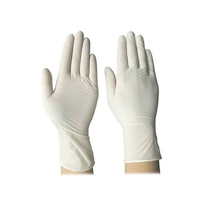 100-Piece Disposable Latex Gloves White - Image 2