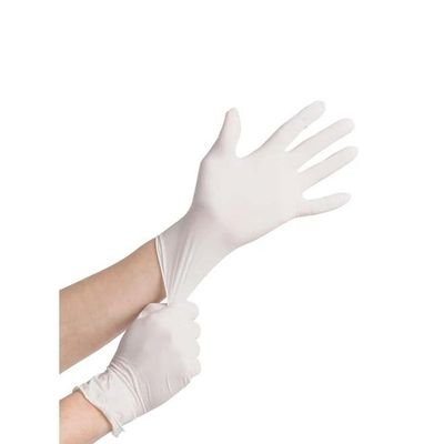 100-Piece Disposable Latex Gloves White - Image 3