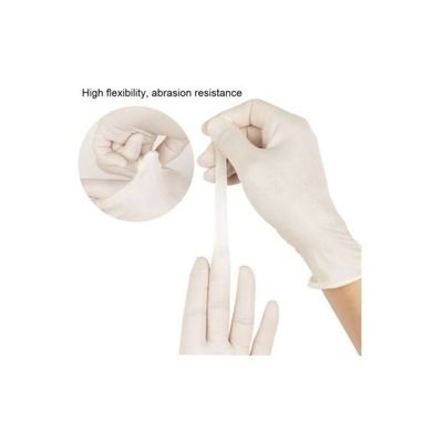 50-Piece Latex Disposable Gloves White S - Image 4