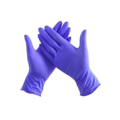 Pair Of 100 Industrial Nitrile Powder Free Disposable Gloves Purple M - Image 2