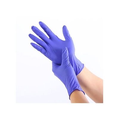 Pair Of 100 Industrial Nitrile Powder Free Disposable Gloves Purple M - Image 3