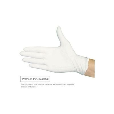 100-Piece Disposable Latex Hand Gloves White 22x6.80x12centimeter - Image 3