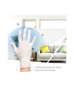 100-Piece Disposable Latex Hand Gloves White 22x6.80x12centimeter