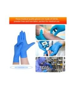 100-Piece Disposable Nitrile Gloves Blue 24cm