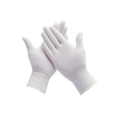 100-Piece Disposable Vinyl Gloves White Medium - Image 2