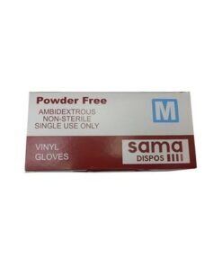 100-Piece Disposable Vinyl Gloves White Medium - Image 3