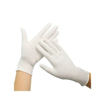 Pair Of 50 Powder-Free Sterile Food Grade Disposable Gloves White - Image 3