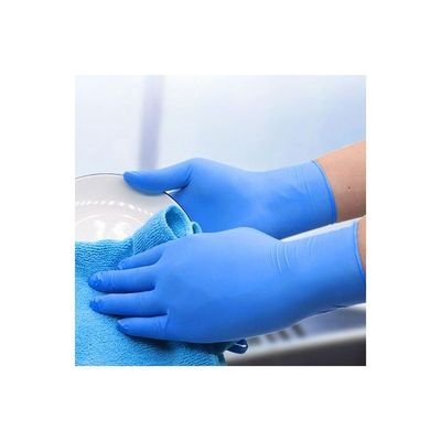 Pack Of 50 Nitrile Disposable Gloves Blue - Image 3