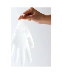 50-Piece Disposable Anti-Static Plastic Gloves Clear