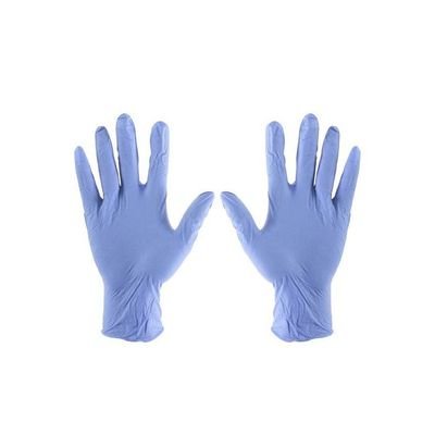 50-Piece Latex Disposable Gloves Purple M - Image 2