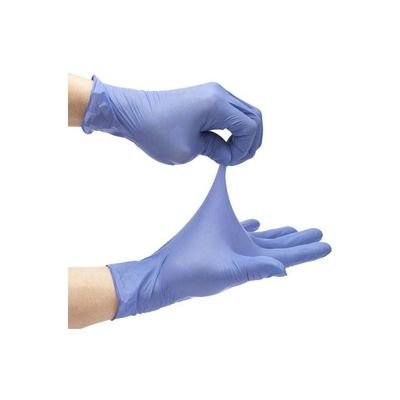 50-Piece Latex Disposable Gloves Purple M - Image 3