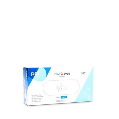 100-Piece Vinyl Gloves Clear Large - Image 2