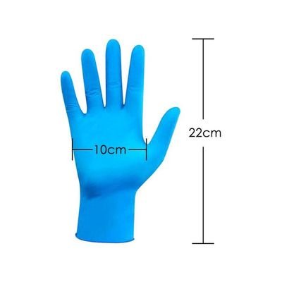 50-Piece Nitrile Gloves Set Blue 22x10centimeter - Image 3