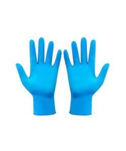 Alternative view of Portable Waterproof Anti-Slip Single Use Nitrile Glove Blue 22centimeter