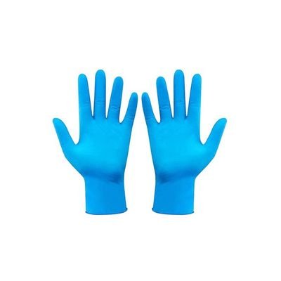 Portable Waterproof Anti-Slip Single Use Nitrile Glove Blue 22centimeter - Image 2