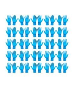 Portable Waterproof Anti-Slip Single Use Nitrile Glove Blue 22centimeter