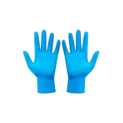 Portable Waterproof Anti-Slip Single Use Nitrile Glove Blue - Image 2