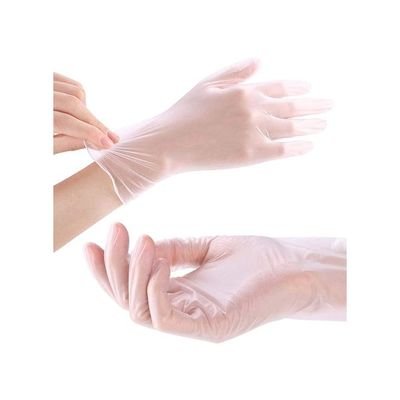 200-Piece Disposable Vinyl Hand Gloves Clear S - Image 2
