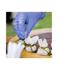 50-Piece Latex Disposable Gloves Purple L