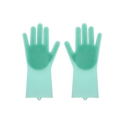 Reusable Silicone Gloves Green - Image 2
