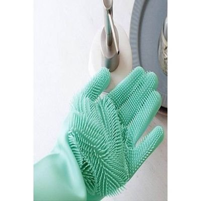 Reusable Silicone Gloves Green - Image 4