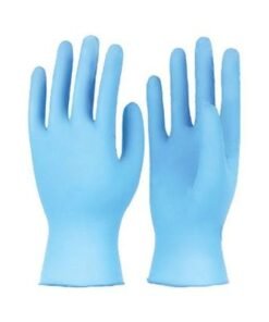 100-Piece Nitrile Disposable Gloves Blue 240millimeter