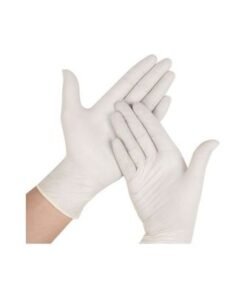 50-Piece Disposable Rubber Gloves White S - Image 3