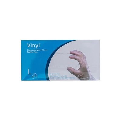 70-Piece Disposable Vinyl Gloves Transparent L - Image 2