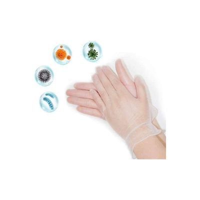 200-Piece High-Quality Disposable Vinyl Hand Gloves Clear Large - Image 4