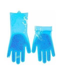 Magic Silicone Dishwashing Gloves Light Blue 30 x 12 x 1cm