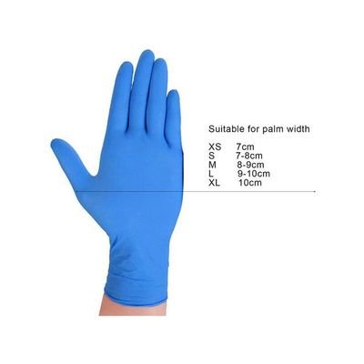 Pack Of 50 Nitrile Disposable Gloves Blue - Image 4