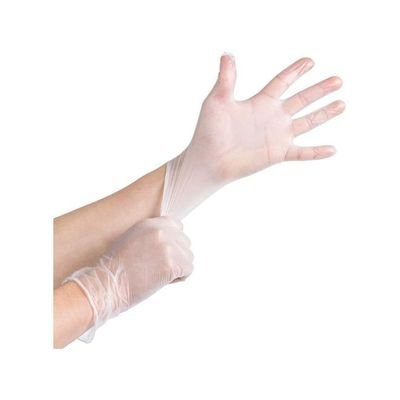 300-Piece Vinyl Disposable Gloves Clear Large