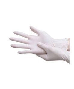 Alternative view of 100-Piece Latex Powdered Gloves White