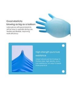 Portable Waterproof Anti-Slip Single Use Nitrile Glove Blue