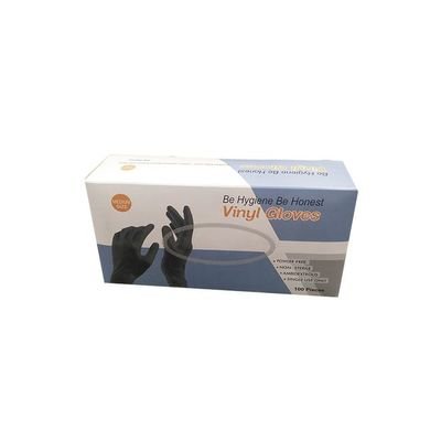 100-Piece Vinyl Free Gloves Black Medium - Image 2
