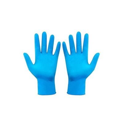 Portable Waterproof Anti-Slip Single Use Nitrile Glove Blue - Image 2
